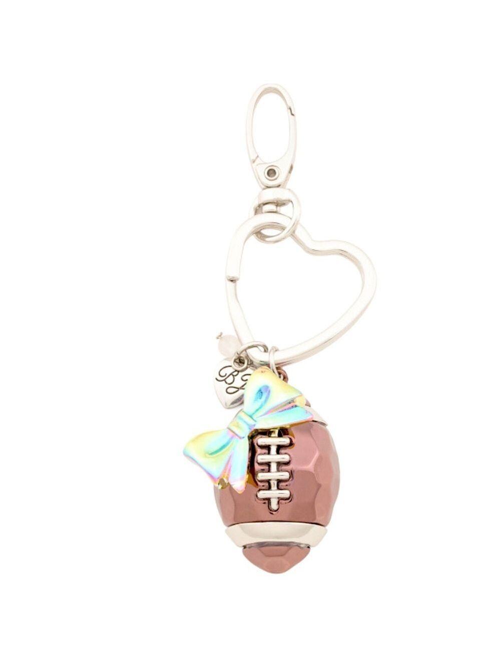 Betsey Johnson Football Bow Bag Charm Keychain New